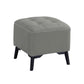 Contemporary Plain Chair Ottoman Plain Cotton Tufted Footstool Ottoman Light Gray 1 Piece Yes Clearhalo 'furn' 'furn_ottomans_poufs' 'Furniture' 'Living Room Furniture' 'Ottomans & Poufs' 'ottomans_poufs' 5771242