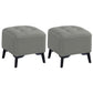 Contemporary Plain Chair Ottoman Plain Cotton Tufted Footstool Ottoman Light Gray 2 Piece Set Yes Clearhalo 'furn' 'furn_ottomans_poufs' 'Furniture' 'Living Room Furniture' 'Ottomans & Poufs' 'ottomans_poufs' 5771243