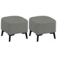 Contemporary Plain Chair Ottoman Plain Cotton Tufted Footstool Ottoman Light Gray 2 Piece Set No Clearhalo 'furn' 'furn_ottomans_poufs' 'Furniture' 'Living Room Furniture' 'Ottomans & Poufs' 'ottomans_poufs' 5771246