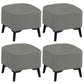 Contemporary Plain Chair Ottoman Plain Cotton Tufted Footstool Ottoman Light Gray 4 Piece Set No Clearhalo 'furn' 'furn_ottomans_poufs' 'Furniture' 'Living Room Furniture' 'Ottomans & Poufs' 'ottomans_poufs' 5771247