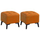 Contemporary Plain Chair Ottoman Plain Cotton Tufted Footstool Ottoman Orange 2 Piece Set Yes Clearhalo 'furn' 'furn_ottomans_poufs' 'Furniture' 'Living Room Furniture' 'Ottomans & Poufs' 'ottomans_poufs' 5771249