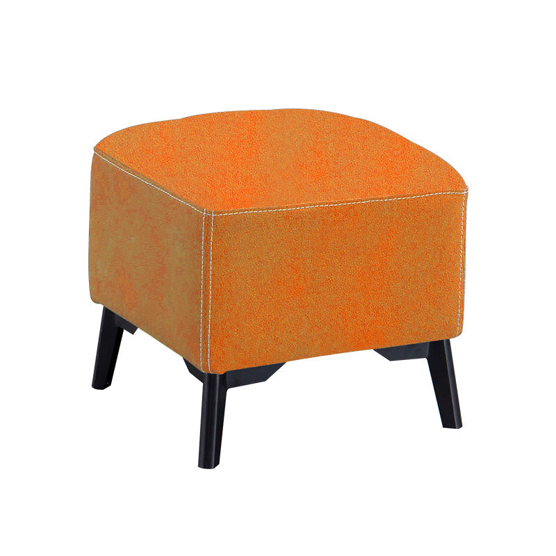 Contemporary Plain Chair Ottoman Plain Cotton Tufted Footstool Ottoman Orange 1 Piece No Clearhalo 'furn' 'furn_ottomans_poufs' 'Furniture' 'Living Room Furniture' 'Ottomans & Poufs' 'ottomans_poufs' 5771251