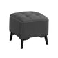 Contemporary Plain Chair Ottoman Plain Cotton Tufted Footstool Ottoman Dark Gray 1 Piece Yes Clearhalo 'furn' 'furn_ottomans_poufs' 'Furniture' 'Living Room Furniture' 'Ottomans & Poufs' 'ottomans_poufs' 5771254