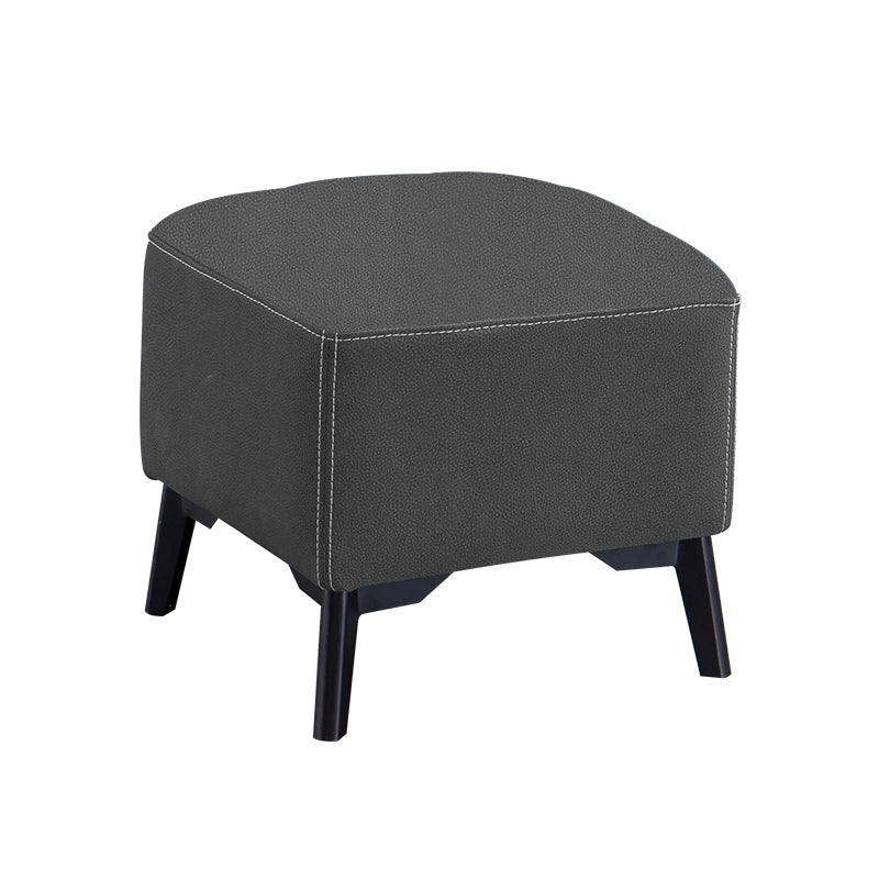 Contemporary Plain Chair Ottoman Plain Cotton Tufted Footstool Ottoman Dark Gray 1 Piece No Clearhalo 'furn' 'furn_ottomans_poufs' 'Furniture' 'Living Room Furniture' 'Ottomans & Poufs' 'ottomans_poufs' 5771257