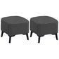 Contemporary Plain Chair Ottoman Plain Cotton Tufted Footstool Ottoman Dark Gray 2 Piece Set No Clearhalo 'furn' 'furn_ottomans_poufs' 'Furniture' 'Living Room Furniture' 'Ottomans & Poufs' 'ottomans_poufs' 5771258