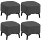 Contemporary Plain Chair Ottoman Plain Cotton Tufted Footstool Ottoman Dark Gray 4 Piece Set No Clearhalo 'furn' 'furn_ottomans_poufs' 'Furniture' 'Living Room Furniture' 'Ottomans & Poufs' 'ottomans_poufs' 5771259