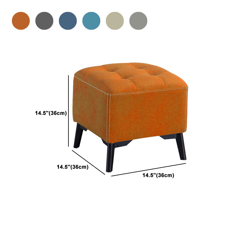 Contemporary Plain Chair Ottoman Plain Cotton Tufted Footstool Ottoman Clearhalo 'furn' 'furn_ottomans_poufs' 'Furniture' 'Living Room Furniture' 'Ottomans & Poufs' 'ottomans_poufs' 5771260