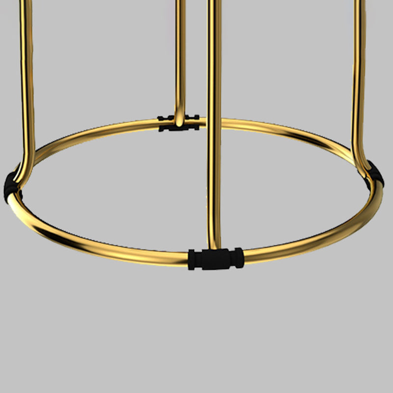 Glam Mental Leg Solid Ottoman Velvet Standard Fade Resistant Solid Color Round Ottoman Clearhalo 'furn' 'furn_ottomans_poufs' 'Furniture' 'Living Room Furniture' 'Ottomans & Poufs' 'ottomans_poufs' 5771274