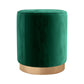 Glam Velvet Pouf Chair Plain Cylinder Shape Metal Frame Water Resistant Ottoman Footrest Clearhalo 'furn' 'furn_ottomans_poufs' 'Furniture' 'Living Room Furniture' 'Ottomans & Poufs' 'ottomans_poufs' 5771307