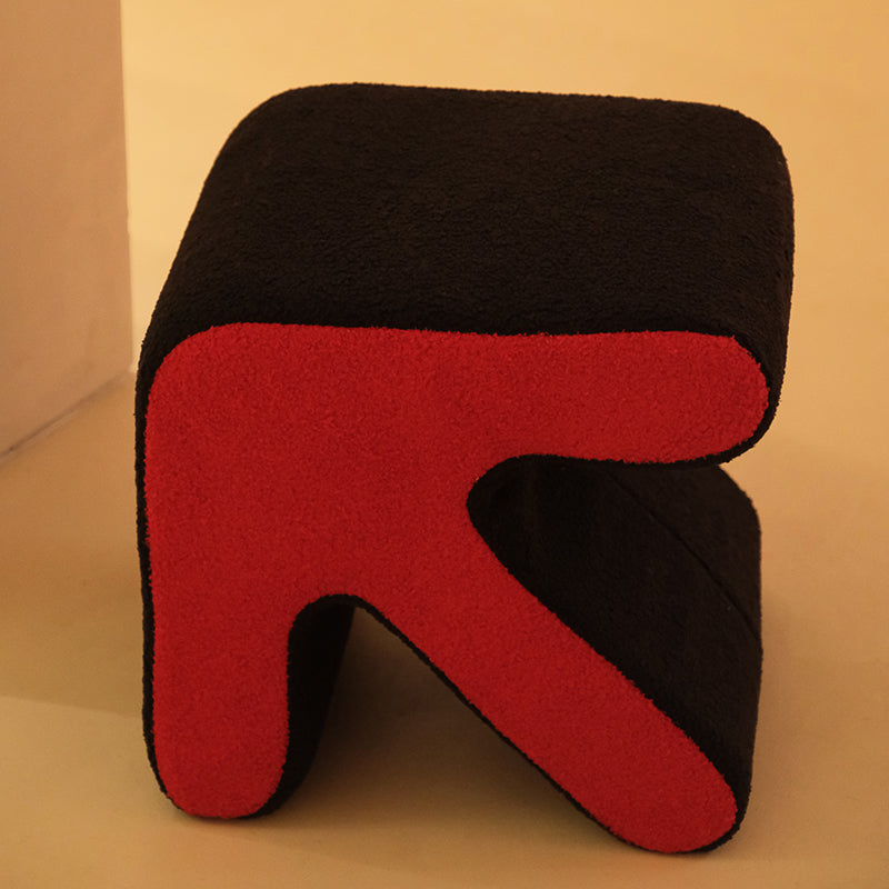 Eigentijdse contrastkleur pouf stoel fluwelen pijlvorm scheurbestendige stoel ottoman