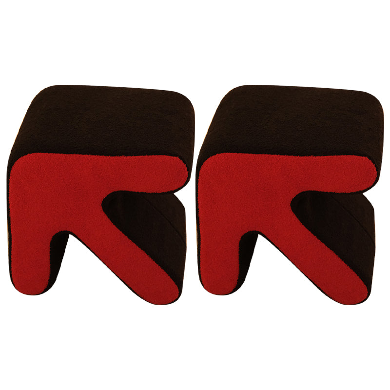 Eigentijdse contrastkleur pouf stoel fluwelen pijlvorm scheurbestendige stoel ottoman