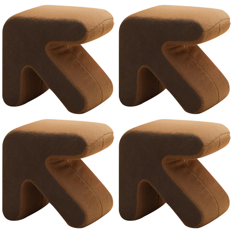 Contraste contemporáneo Color Pouf silla de terciopelo Fleuga Flecha Silla resistente a la lágrima Otomana