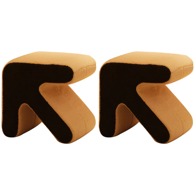 Eigentijdse contrastkleur pouf stoel fluwelen pijlvorm scheurbestendige stoel ottoman