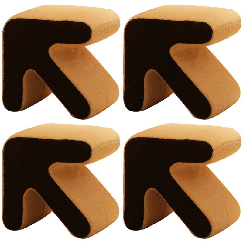 Eigentijdse contrastkleur pouf stoel fluwelen pijlvorm scheurbestendige stoel ottoman