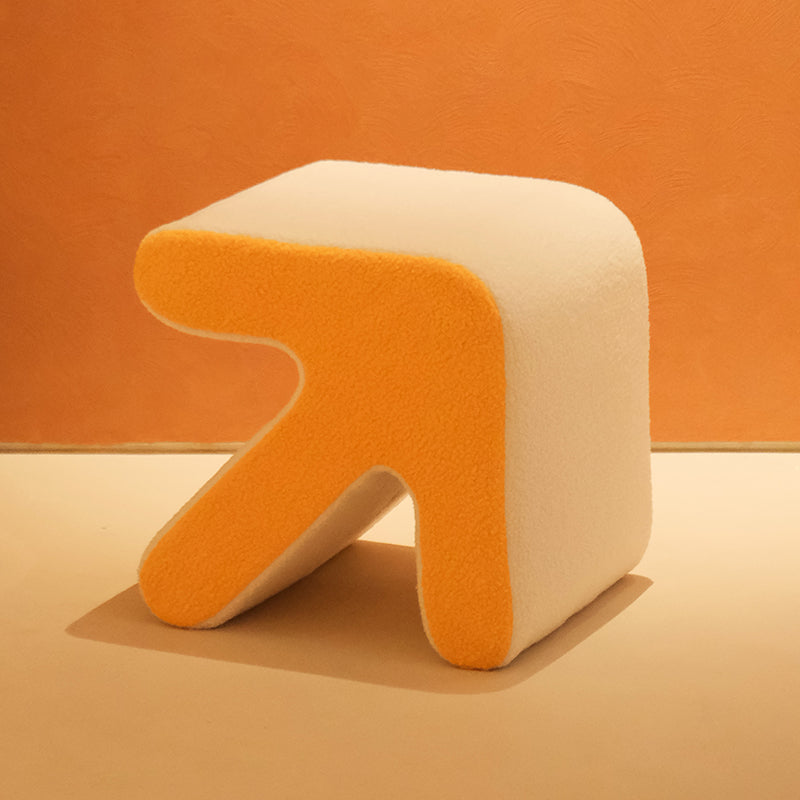 Contraste contemporáneo Color Pouf silla de terciopelo Fleuga Flecha Silla resistente a la lágrima Otomana