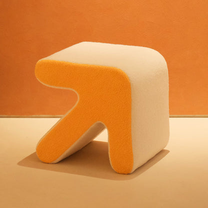 Contraste contemporáneo Color Pouf silla de terciopelo Fleuga Flecha Silla resistente a la lágrima Otomana