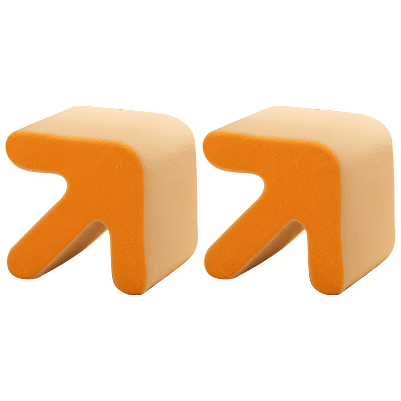 Eigentijdse contrastkleur pouf stoel fluwelen pijlvorm scheurbestendige stoel ottoman