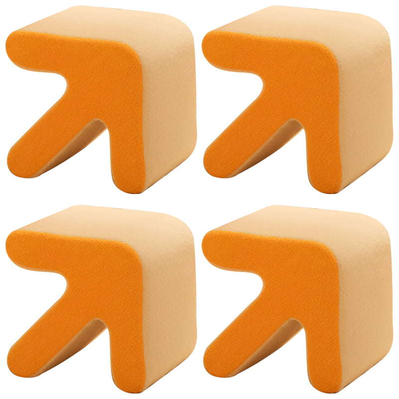 Contraste contemporáneo Color Pouf silla de terciopelo Fleuga Flecha Silla resistente a la lágrima Otomana