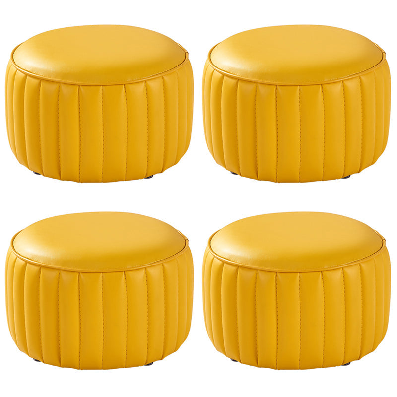 Couleur de pouf contemporain en faux cuir