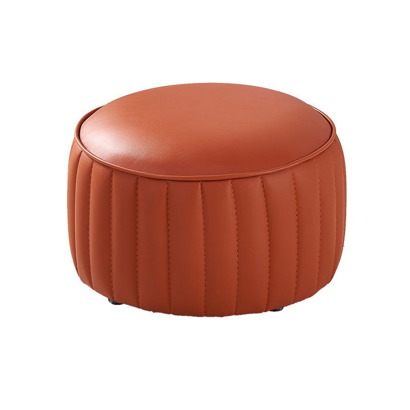 Couleur de pouf contemporain en faux cuir