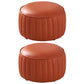 Couleur de pouf contemporain en faux cuir