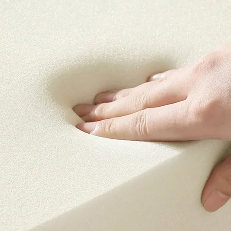 Contemporary Pouf Ottoman Faux Leather Upholstered Solid Wood Frame Round Ottoman Clearhalo 'furn' 'furn_ottomans_poufs' 'Furniture' 'Living Room Furniture' 'Ottomans & Poufs' 'ottomans_poufs' 5771485