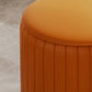 Contemporary Pouf Ottoman Faux Leather Upholstered Solid Wood Frame Round Ottoman Clearhalo 'furn' 'furn_ottomans_poufs' 'Furniture' 'Living Room Furniture' 'Ottomans & Poufs' 'ottomans_poufs' 5771488