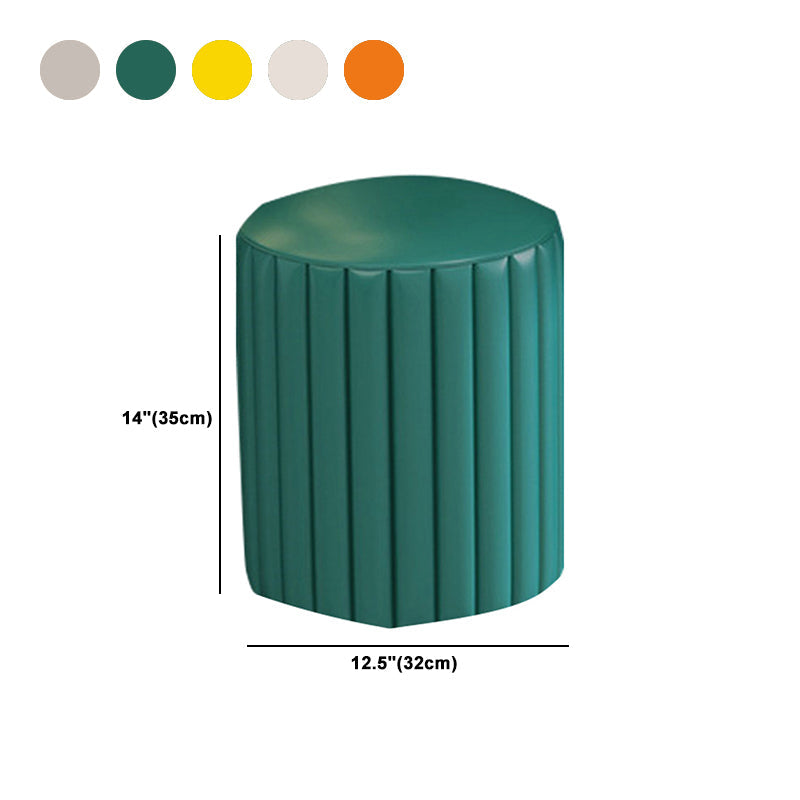 Contemporary Pouf Ottoman Faux Leather Upholstered Solid Wood Frame Round Ottoman Clearhalo 'furn' 'furn_ottomans_poufs' 'Furniture' 'Living Room Furniture' 'Ottomans & Poufs' 'ottomans_poufs' 5771512