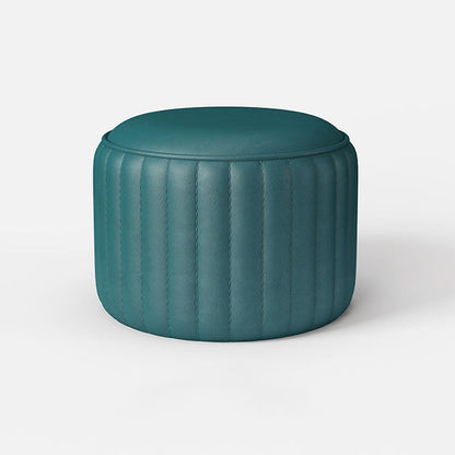 Zeitgenössische einfache osmanische Kunstleder runde Fußschemel -Ottomane