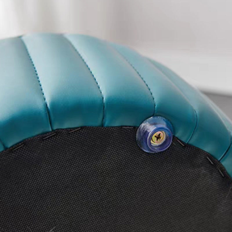 Plazo de cuero sintético sintomano contemporáneo otomano de cuero redondo