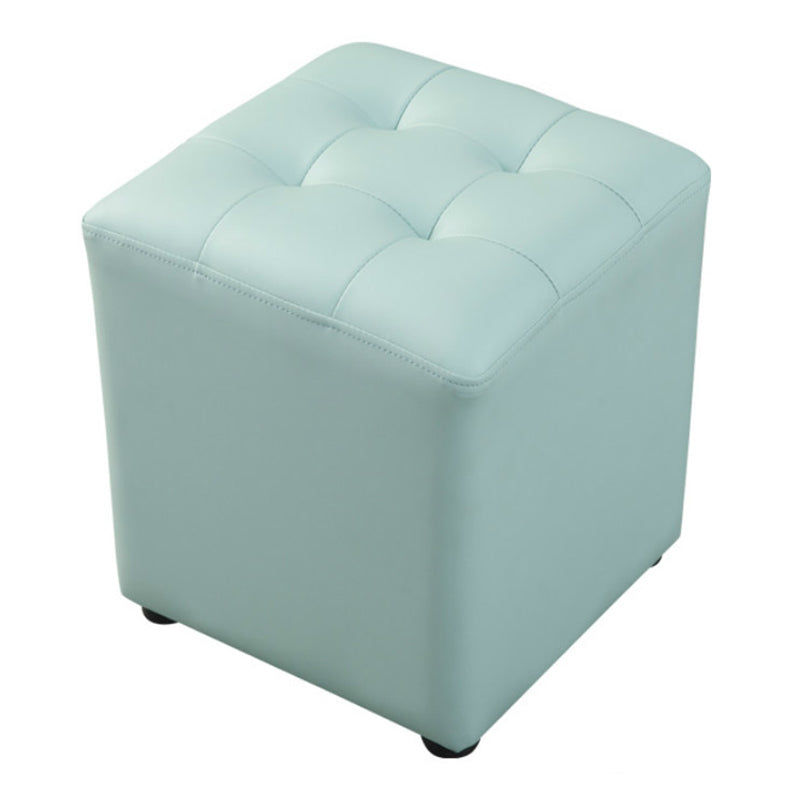 Pouf puro de color verde oscuro de color rojo de cuero redondo