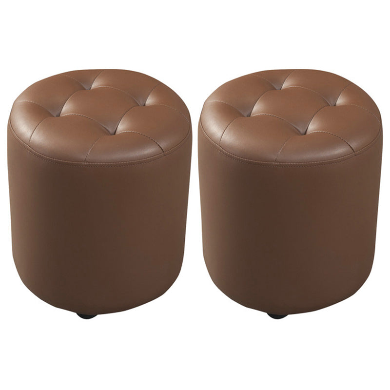 POUF CONTEMPOUNTERIO DARCO COURO PURO COLORE ROULO PETTURA IN IN INDITÀ POUF