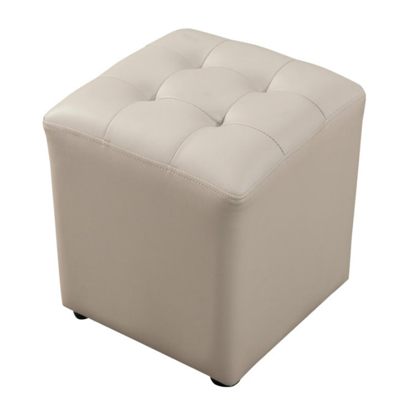 Pouf puro de color verde oscuro de color rojo de cuero redondo