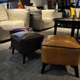 Contemporary Plain Pouf Ottoman Rectangle PU Leather Water Resistant Target Pouf Clearhalo 'furn' 'furn_ottomans_poufs' 'Furniture' 'Living Room Furniture' 'Ottomans & Poufs' 'ottomans_poufs' 5771663