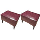 Contemporary Plain Pouf Ottoman Rectangle PU Leather Water Resistant Target Pouf Purple-Red 2 Piece Set Clearhalo 'furn' 'furn_ottomans_poufs' 'Furniture' 'Living Room Furniture' 'Ottomans & Poufs' 'ottomans_poufs' 5771675