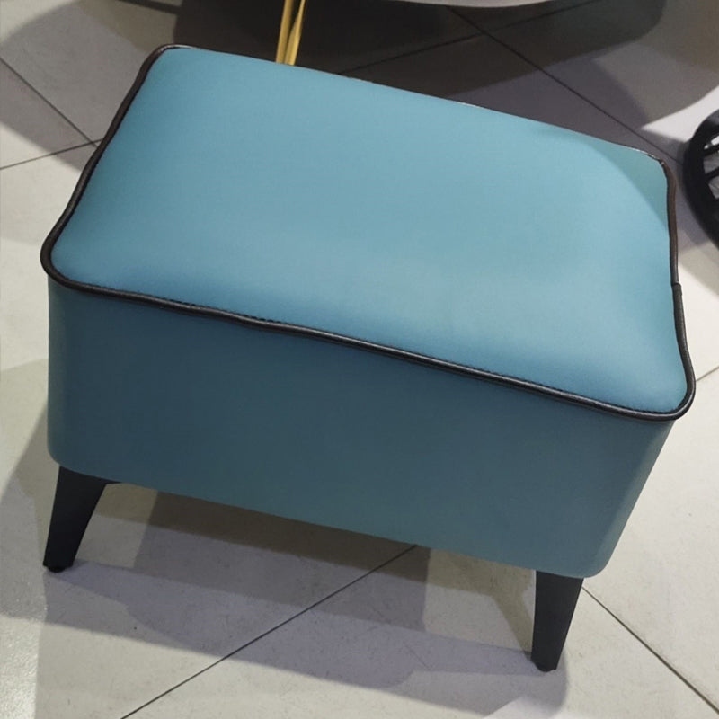 Contemporary Plain Pouf Ottoman Rectangle PU Leather Water Resistant Target Pouf Green 1 Piece Clearhalo 'furn' 'furn_ottomans_poufs' 'Furniture' 'Living Room Furniture' 'Ottomans & Poufs' 'ottomans_poufs' 5771678