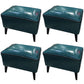 Contemporary Plain Pouf Ottoman Rectangle PU Leather Water Resistant Target Pouf Blackish Green 4 Piece Set Clearhalo 'furn' 'furn_ottomans_poufs' 'Furniture' 'Living Room Furniture' 'Ottomans & Poufs' 'ottomans_poufs' 5771689