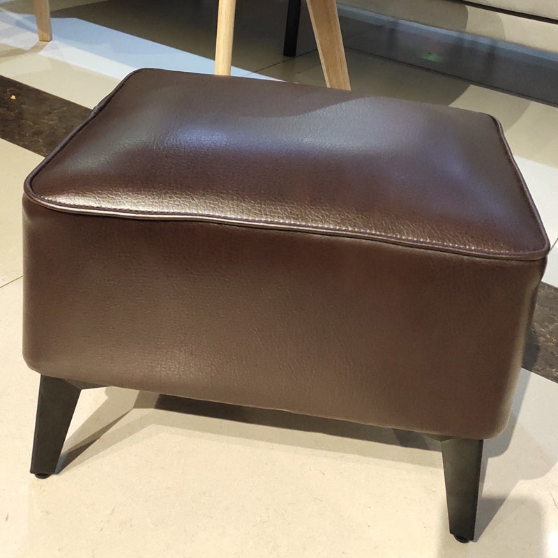 Contemporary Plain Pouf Ottoman Rectangle PU Leather Water Resistant Target Pouf Brown 1 Piece Clearhalo 'furn' 'furn_ottomans_poufs' 'Furniture' 'Living Room Furniture' 'Ottomans & Poufs' 'ottomans_poufs' 5771690