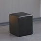 Minimalist Square Footstool Ottoman Pure Color Genuine Leather Ottoman