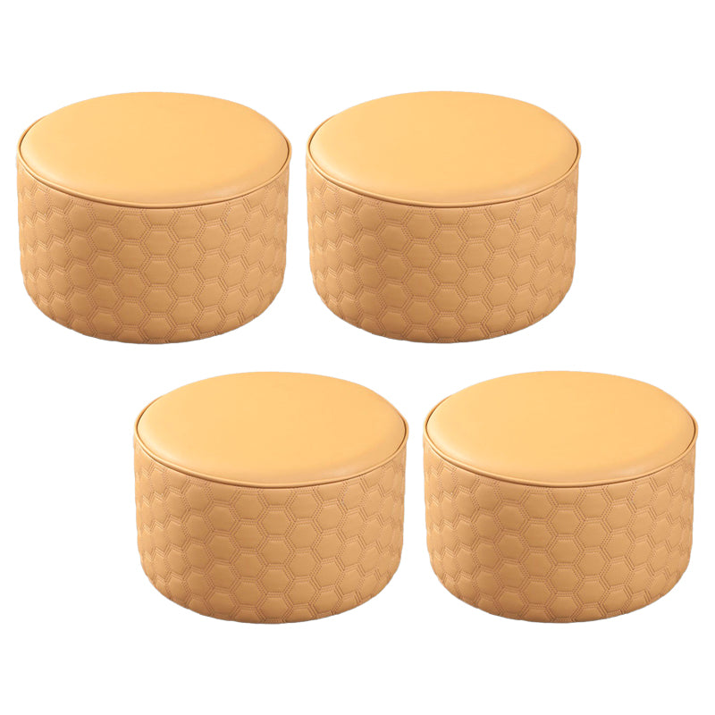 Wasserfestes Pouf Ottomane echtes Leder rundem moderner Osmanisch