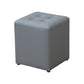 Modern Water Cube Stain Resistant Solid Color Leather Indoor Pouf