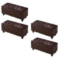 Contemporary Pouf Ottoman PU Leather Nailhead Trim Tufted Square Ottoman with Storage