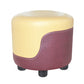 Modern Contrast Color Pouf Chair Round Cotton Stain Resistant Footstool Ottoman
