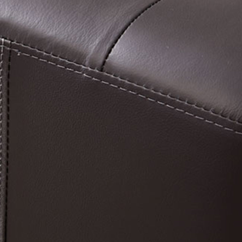 Moderno vera vera pelle ottomane trapuntato trapuntato sgabello quadrato pouf