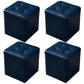 Modern Genuine Leather Ottoman Tufted Detail Square Stool Ottoman