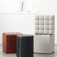 Simplicity Plain Ottoman Stool Water Resistant Genuine Leather Chair Ottoman