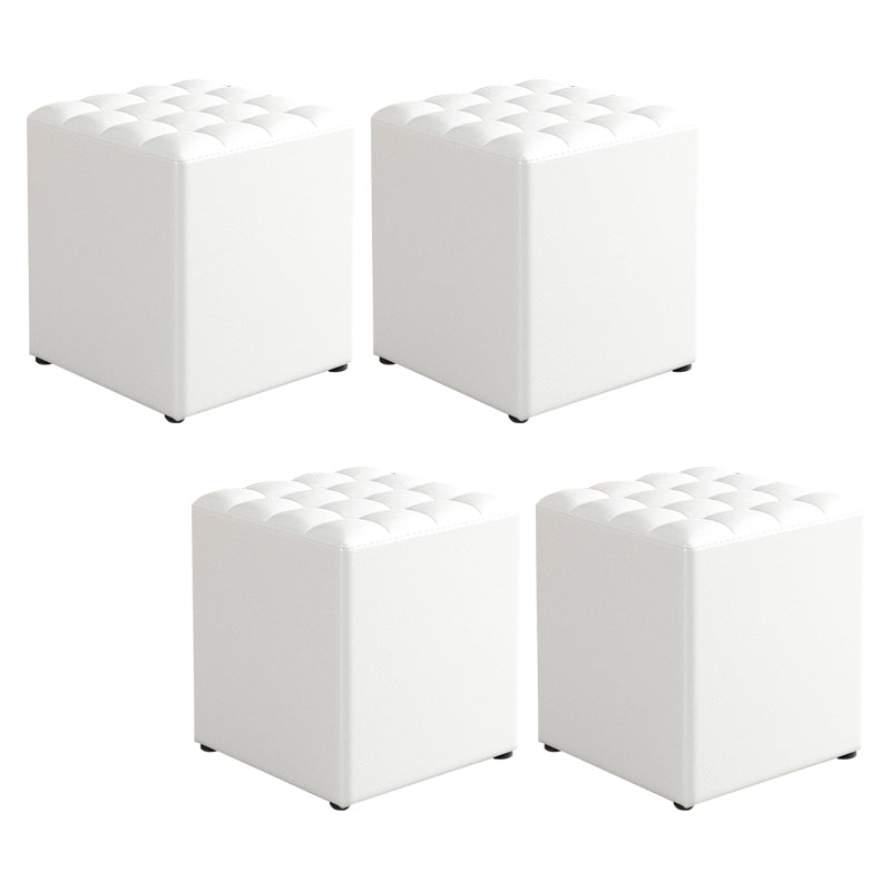 シンプルさプレーンオットマンスツール耐水性本革椅子オットマン