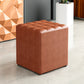 Simplicity Plain Ottoman Stool Water Resistant Genuine Leather Chair Ottoman