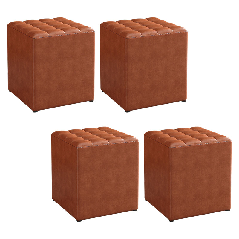 シンプルさプレーンオットマンスツール耐水性本革椅子オットマン