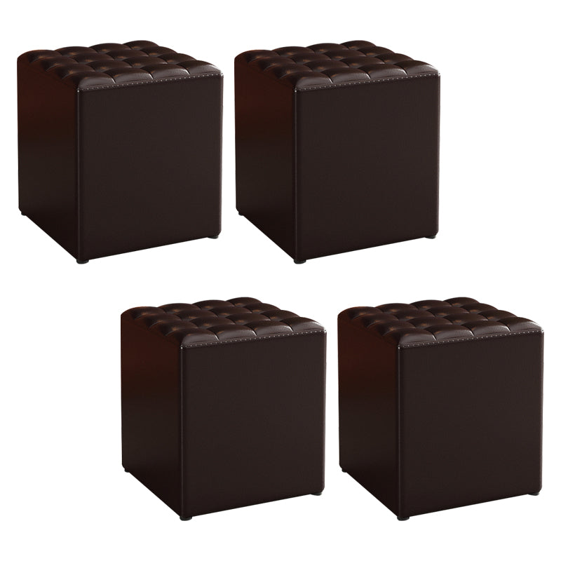 シンプルさプレーンオットマンスツール耐水性本革椅子オットマン